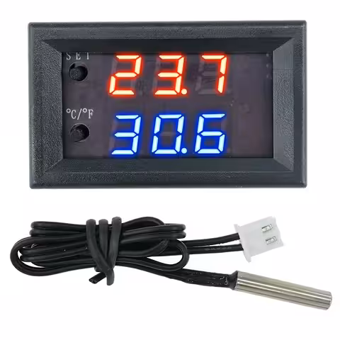 Digitale thermostaat met sensor en relais 12V – Temperatuurregeling voor incubator, eieren, broedmachines, aquarium