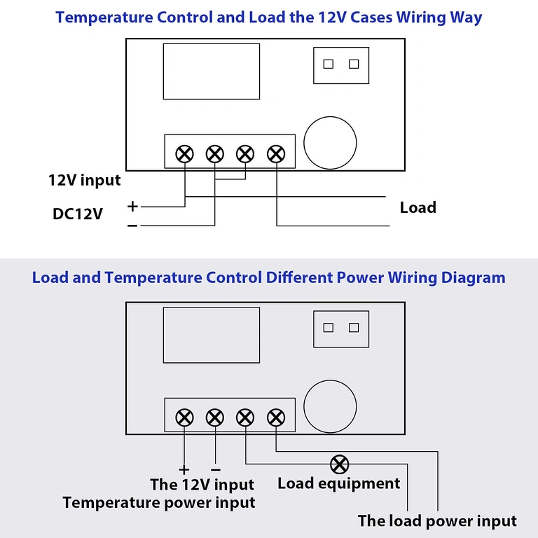 Montageschema digitale thermostaat Aansluitschema voor elektronische thermostaat met relais en sensor