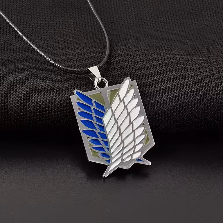 Anime Attack on Titan hanger – Zilverkleurige ketting medaillon voor manga & cosplay fans