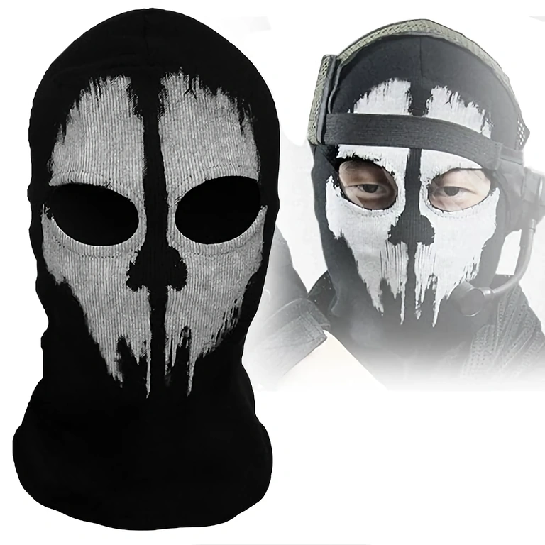 Camouflage Call of Duty Ghosts masker, comfortabel en flexibel, bescherming gezicht en nek