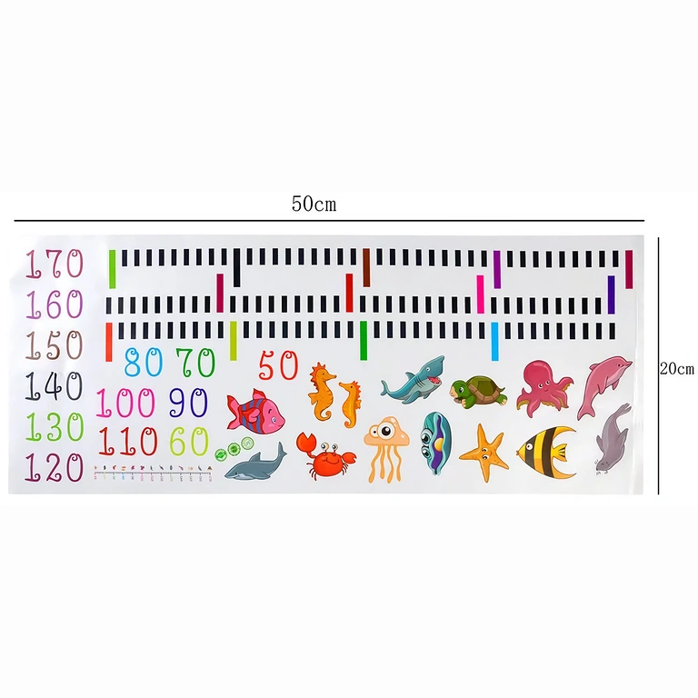 Baby muurdecoratie – meter Sticker voor baby’s, ideaal voor hoogte meten en decoratie