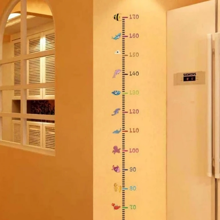 Muurhoogtemeter voor kinderkamer Kleurrijke wandgroeimeter – ideaal voor kinderkamerdecoratie