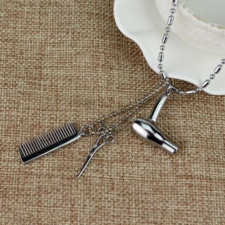 Hairstylist cadeau – ketting voor vrouwen kapper Perfect cadeau voor kapster – elegante ketting met thematische hanger