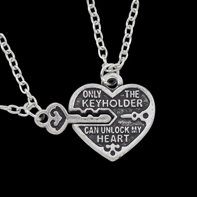 Hart en sleutel ketting voor BFF Vriendschapsketting met hart en sleutel voor beste vrienden