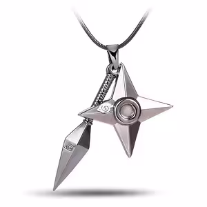 Cosplay Naruto Uzumaki ketting met Kunai en Shuriken – Anime accessoire