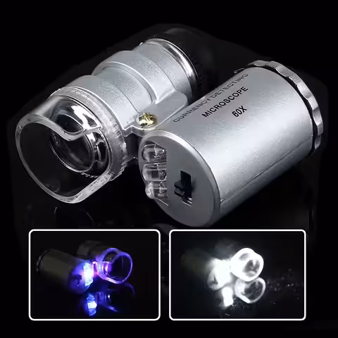 Microscoop LOEP 60x met LED en UV-lamp – Apparatuur voor geldcontrole, juwelier en horlogemaker
