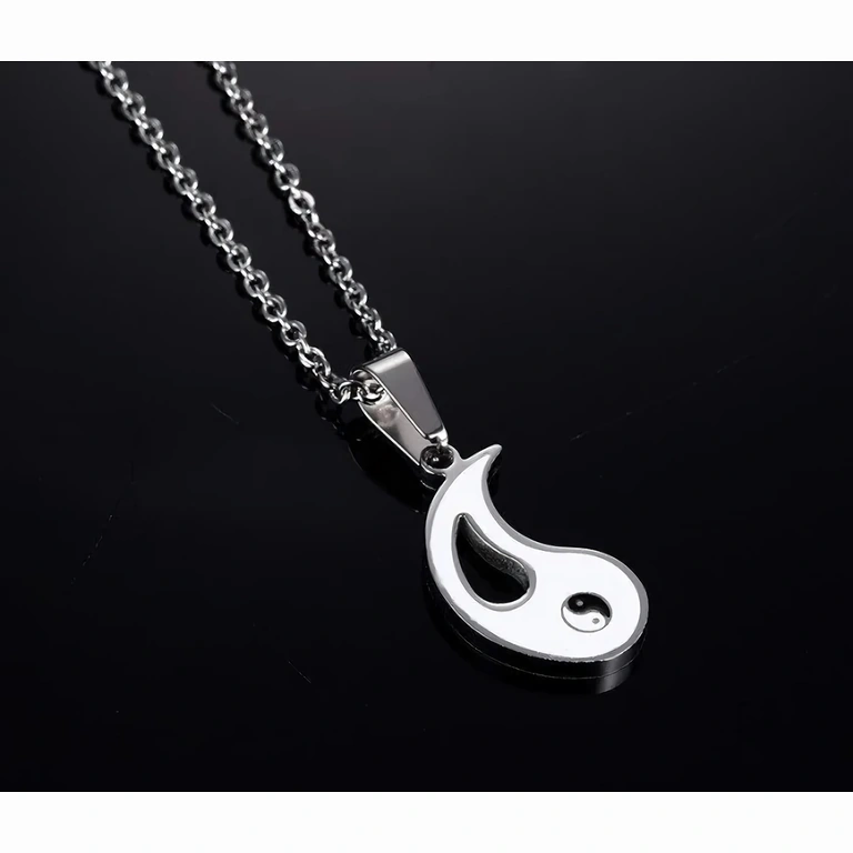 Yin en Yang koppel hanger – twee helften Gedeeld Yin Yang medaillon voor twee personen