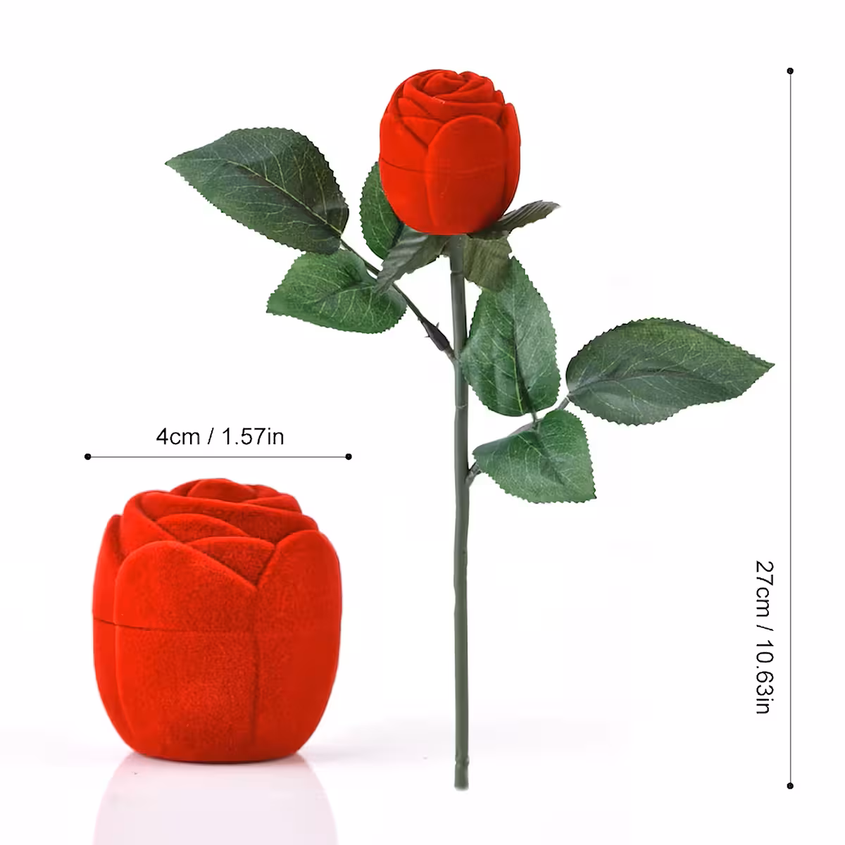 Doos voor verloving – fluwelen rozen ontwerp