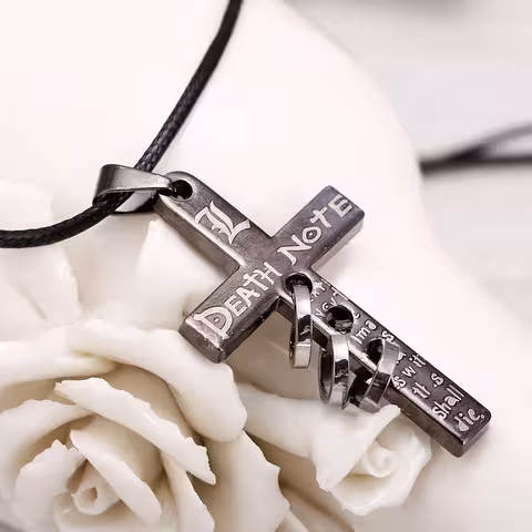 Death Note kruis hanger met ketting – Anime manga accessoire met 50cm koord