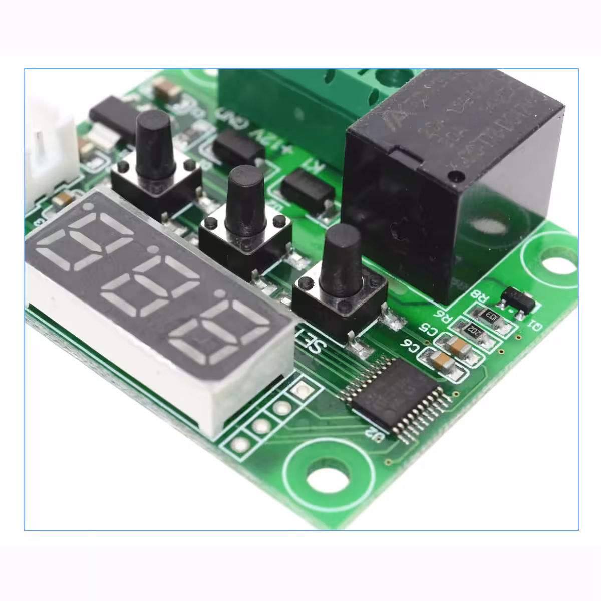 Details van componenten van W1209 elektronische thermostaat
