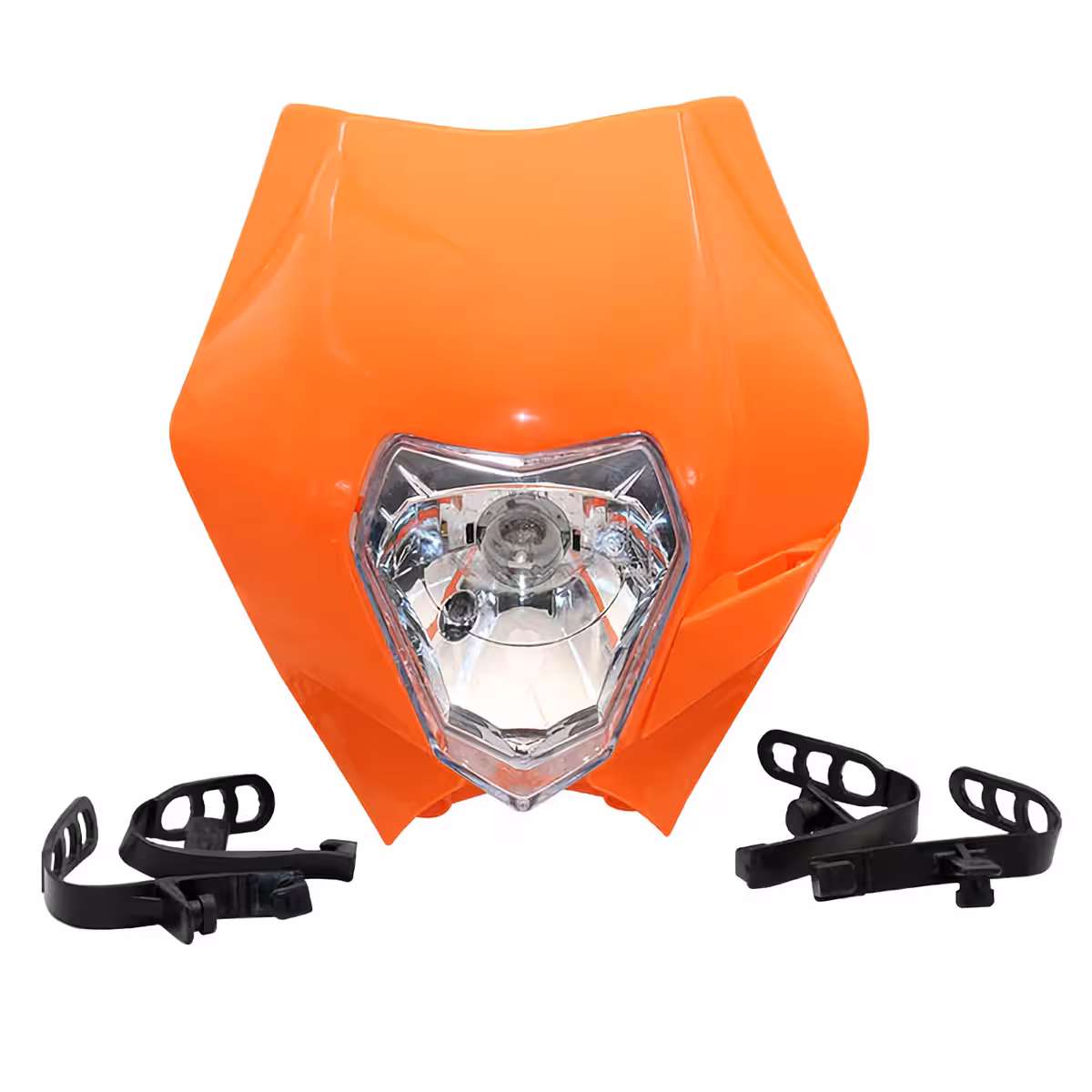 Motorlamp 35W/12V met positielicht en oranje behuizing