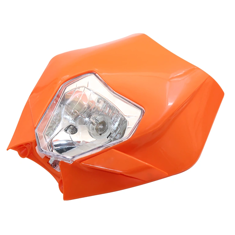 KTM stijl koplampmasker voor Enduro Cross Oranje motor frontmasker, compatibel met KTM, rubberband montage