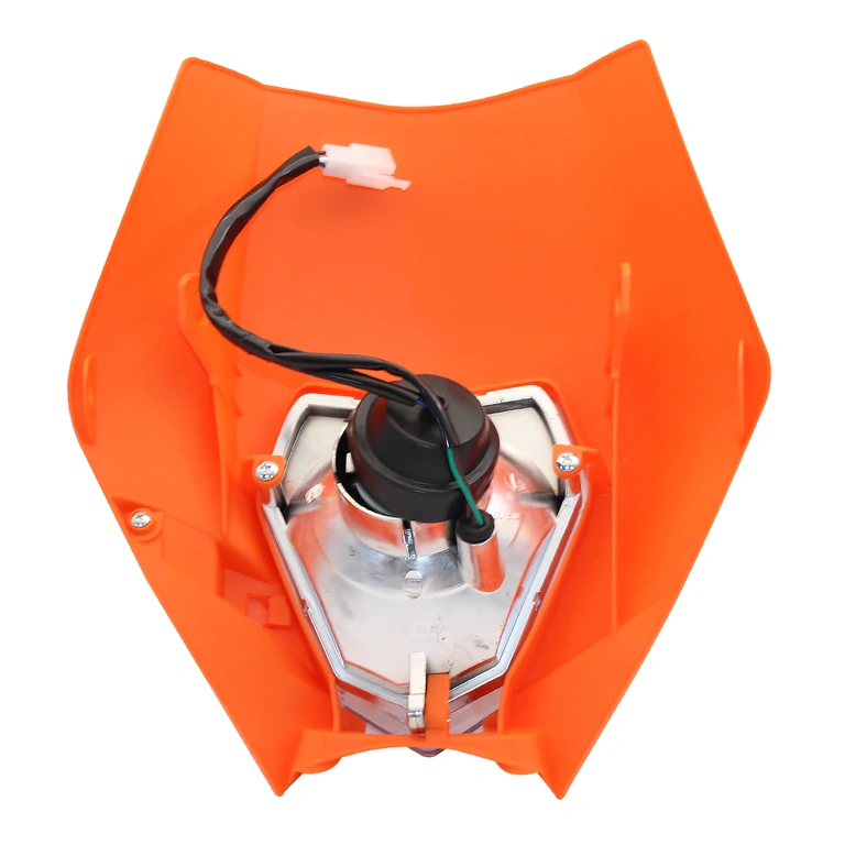 Supermoto voorzijde masker met LED koplamp Aggressief Streetfighter design met LED-koplamp en polypropyleen kap