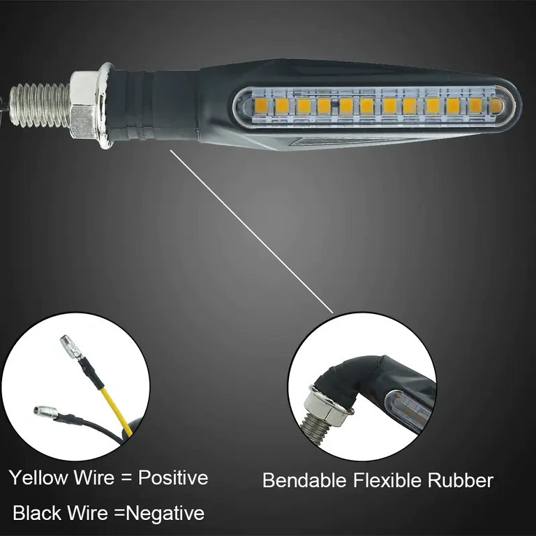 Gele LED knipperlicht voor motor en scooter