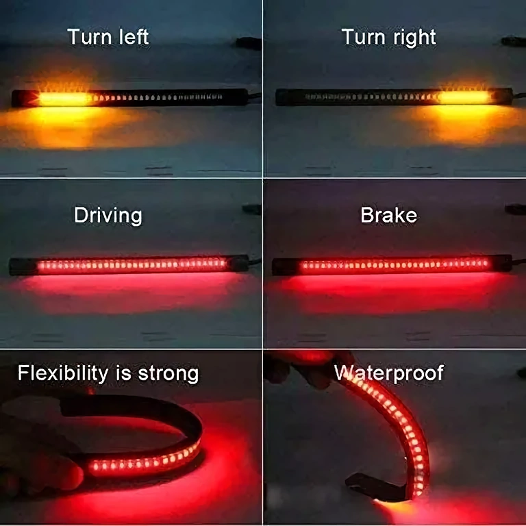 48 LED rem- en signaleringsstrip Combinatielicht rem en richting op flexibele strip