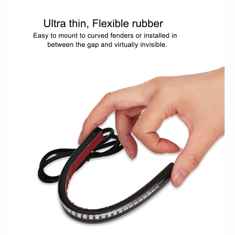 LED signalering voor motorfiets, flexibel Adhesieve LED-strip voor links/rechts richtingaanwijzing