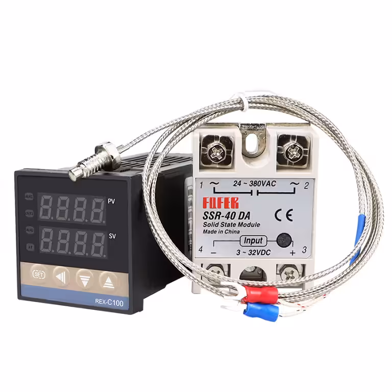 Digitale temperatuurcontroller 220V 0-400°C met SSR 40A relais REX C100