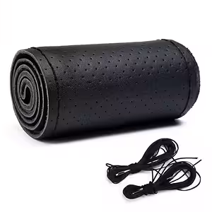 Universele leren stuurhoes geperforeerd kalfsleder met draad en naald