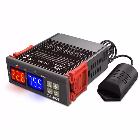 Digitale hygrostaat thermostaat STC-3028 220V met vochtsensor