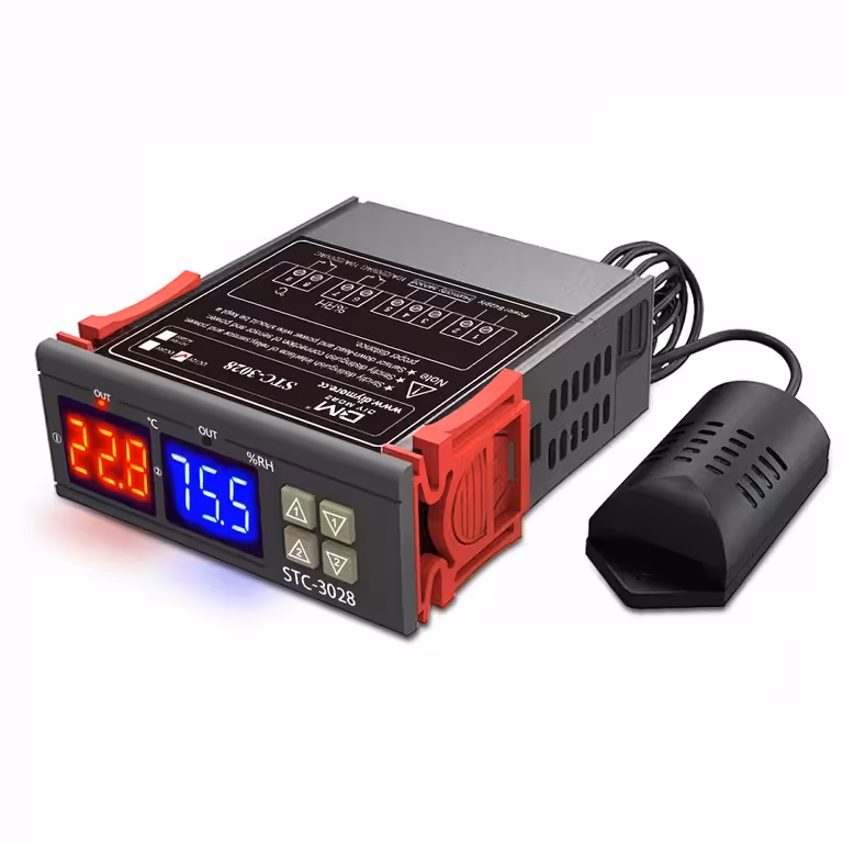 Digitale hygrostaat thermostaat STC-3028 220V met vochtsensor