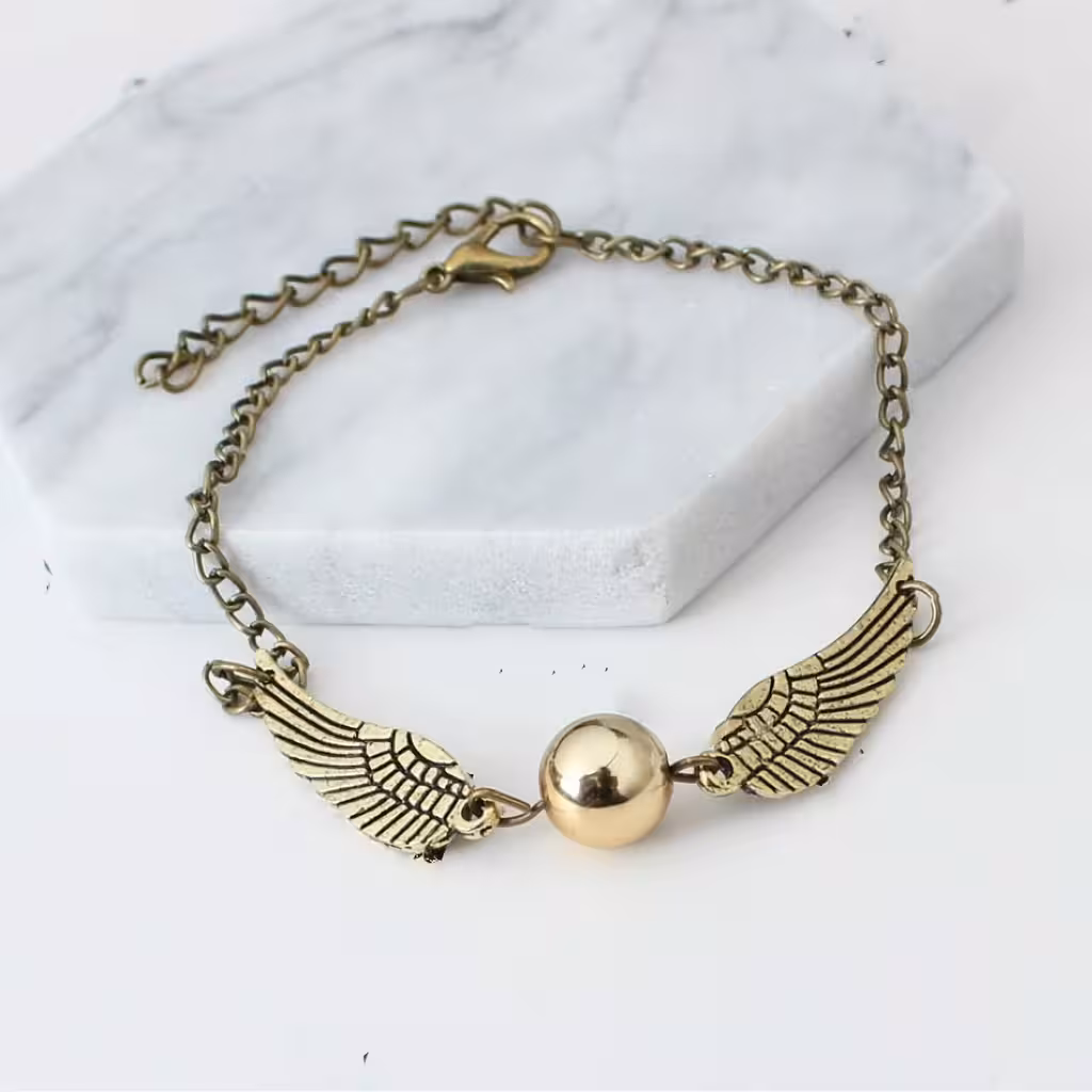 Harry Potter armband Golden Snitch & Deathly Hallows – Gouden / Zilveren bal, magisch cadeau voor fans