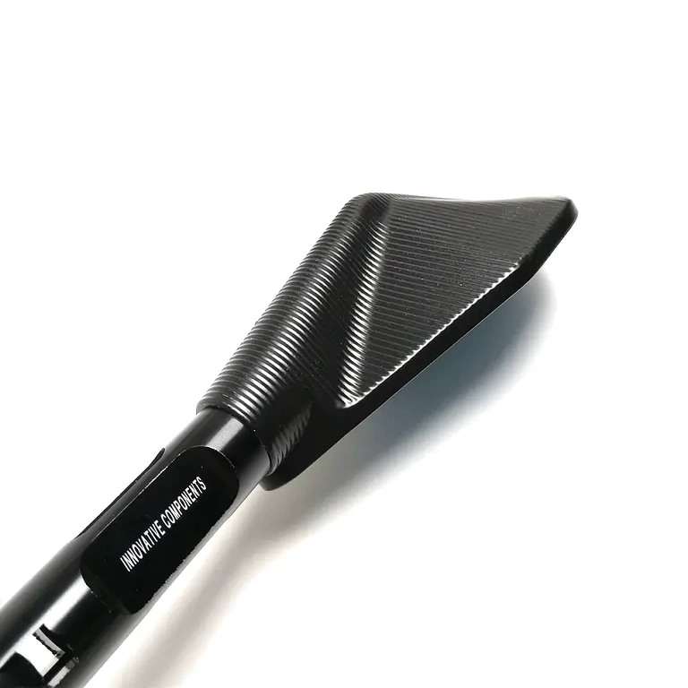 Zwarte sportspiegels voor motorstuur, aluminium met panoramisch glas