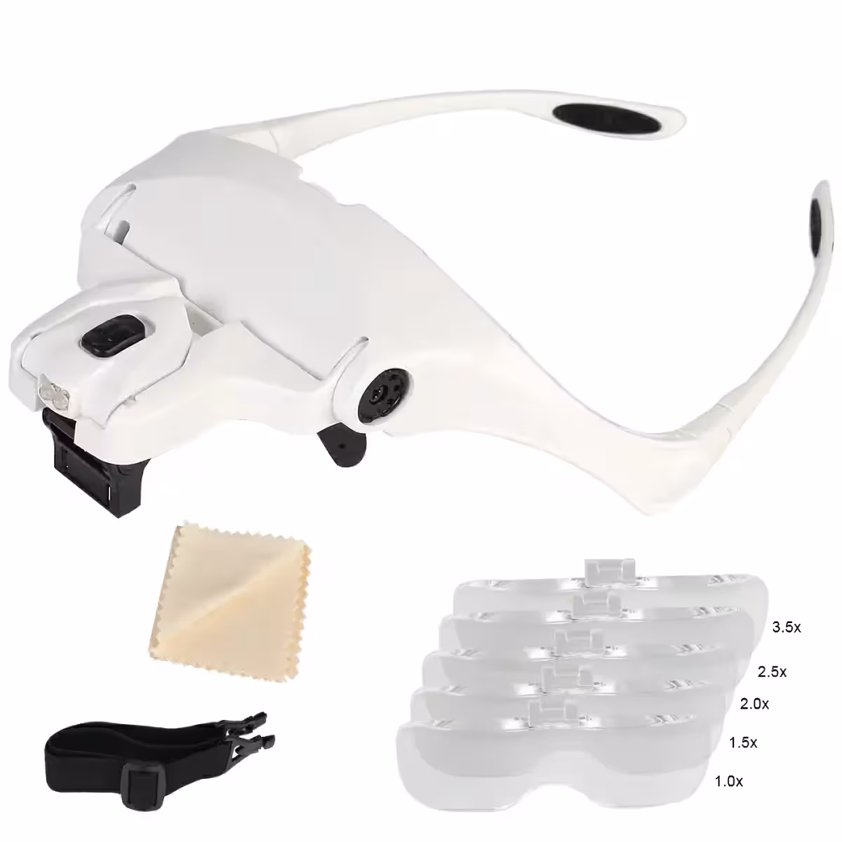 Vergrootbril met LED voor reparatie van elektronica en kleine componenten