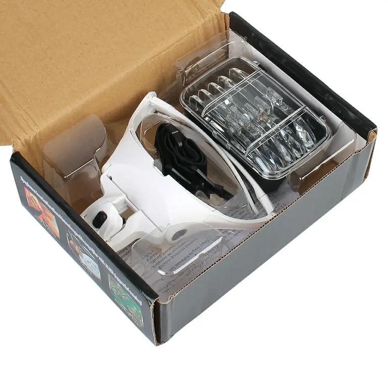 Vergrootglas bril voor hobby en handwerk LED-bril voor knutselwerk, schilderen, modelleren en naaien