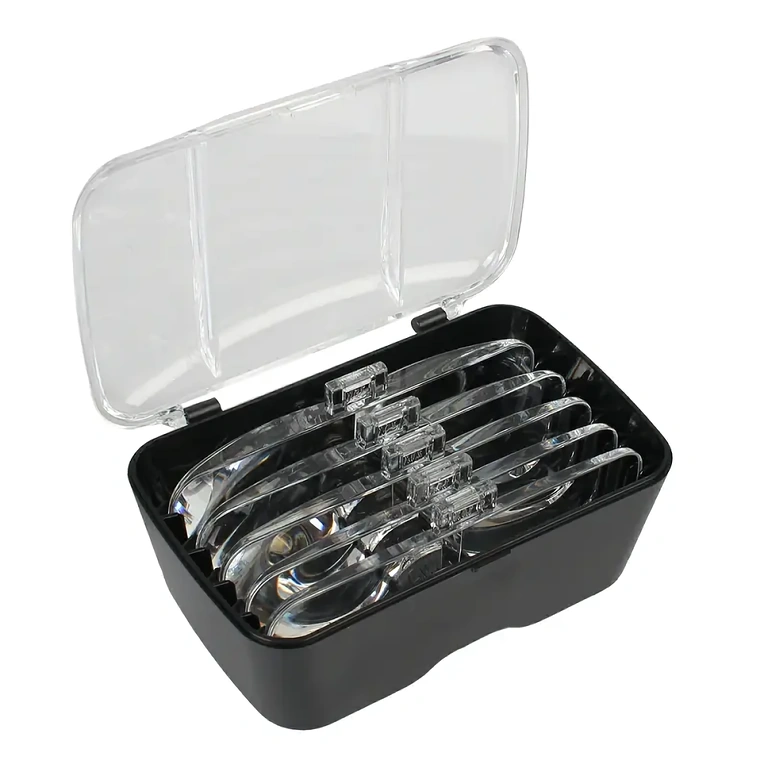 Professionele vergrootglas bril met beschermhoes Vergrootbril met hoes en reinigingsdoekje voor lenzen