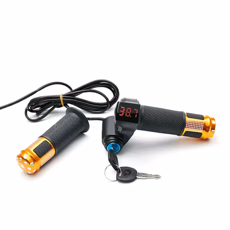 Gashendel met contact en batterijindicator 12V–72V – voor elektrische fietsen en scooters