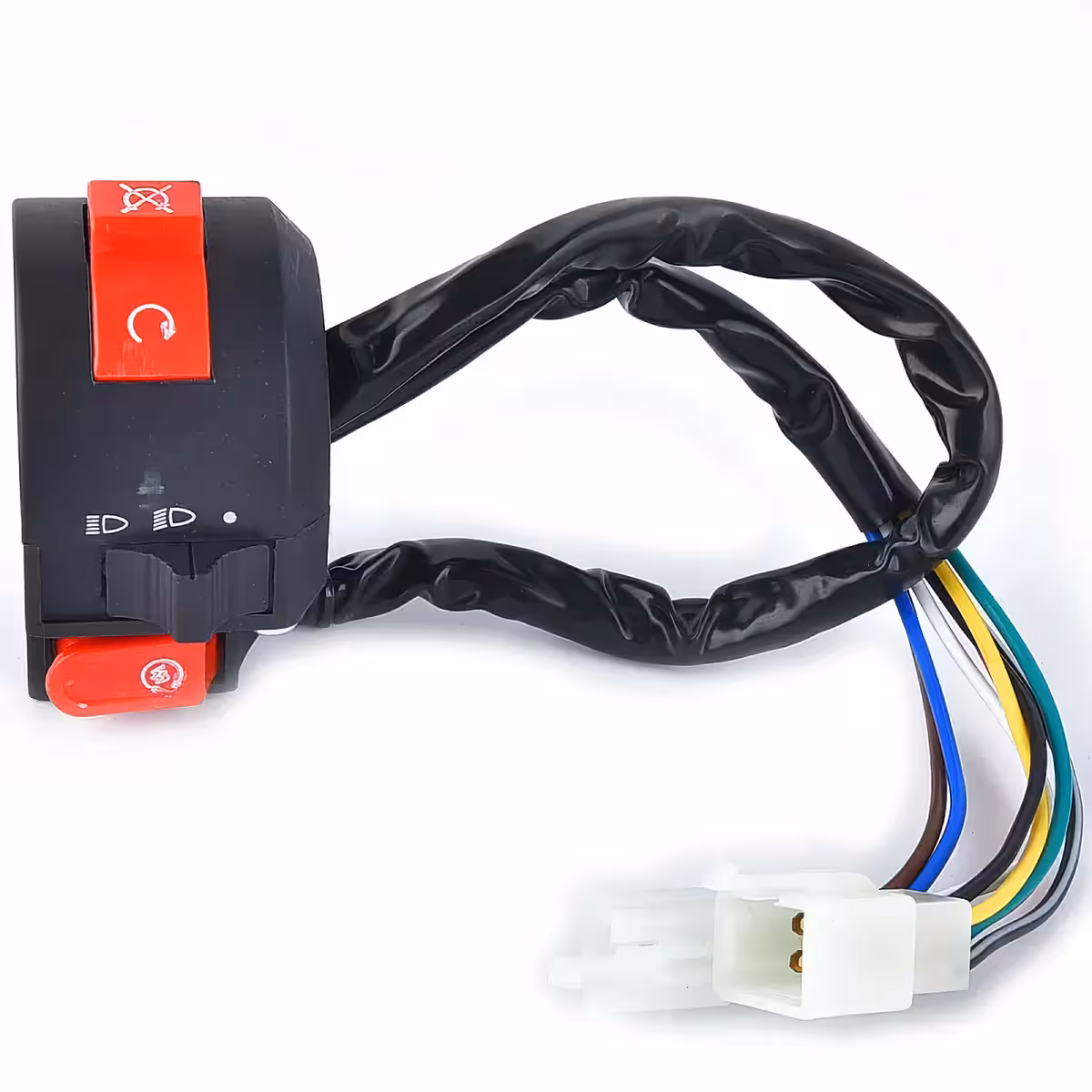 ATV-linkerschakelaar met lichtfuncties, dim-/grootlicht en handmatige schok