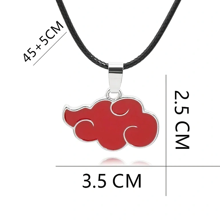 Anime sieraden met Akatsuki symbool – Rode Wolk Naruto-thema ketting – cosplayaccessoires voor fans