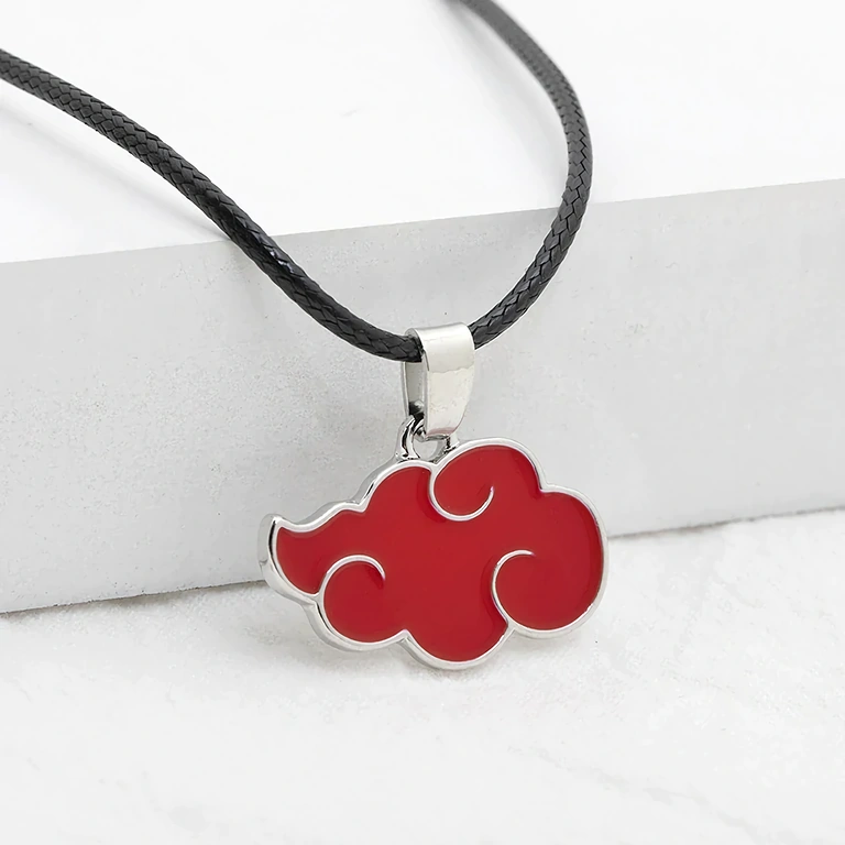 Metaal hanger ketting Naruto Rode Wolk Metalen ketting – Akatsuki cosplay voor animefans