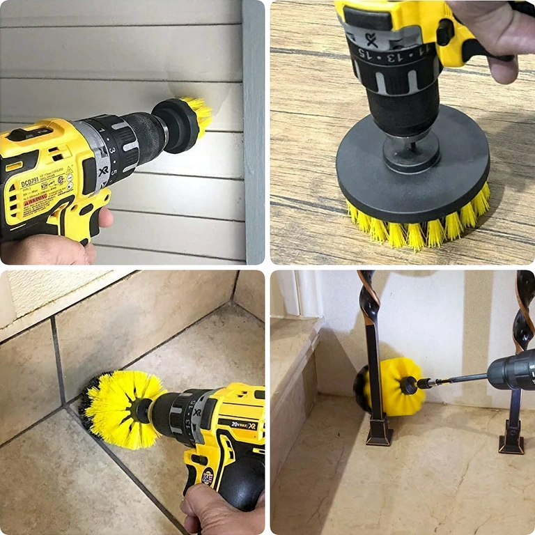 Rotatieborstel voor meubels, tapijt, badkamer Universele borstel voor badkamer, tapijten en meubels