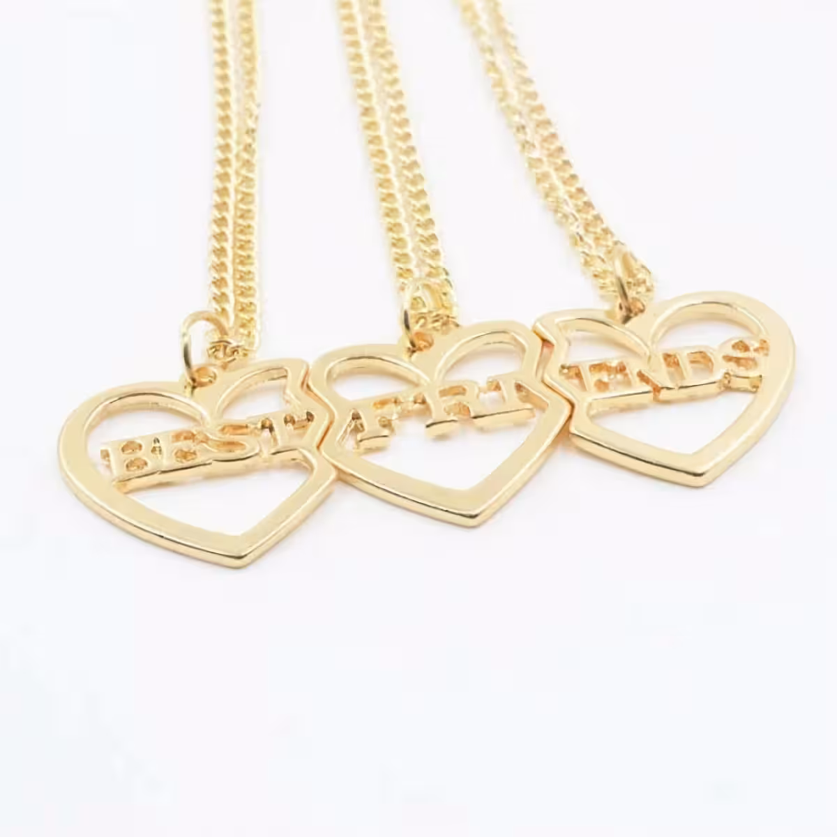 Set van 3 gouden vriendschapskettingen voor kinderen