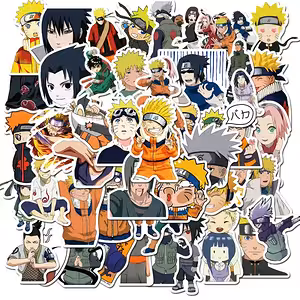Naruto Shippuden anime stickers – set van 50 PVC stickers voor laptop, fiets, skateboard en consoles