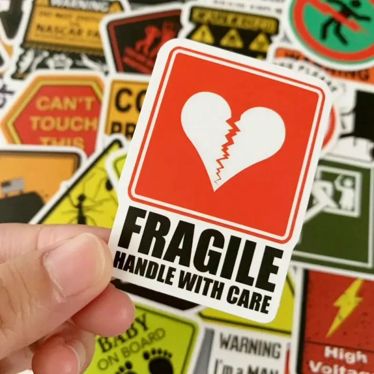 Water- en slijtvast grappig sticker set