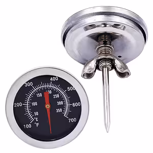 Professionele vleesthermometer voor barbecue, oven, roker – roestvrij staal, 0–350°C analoog