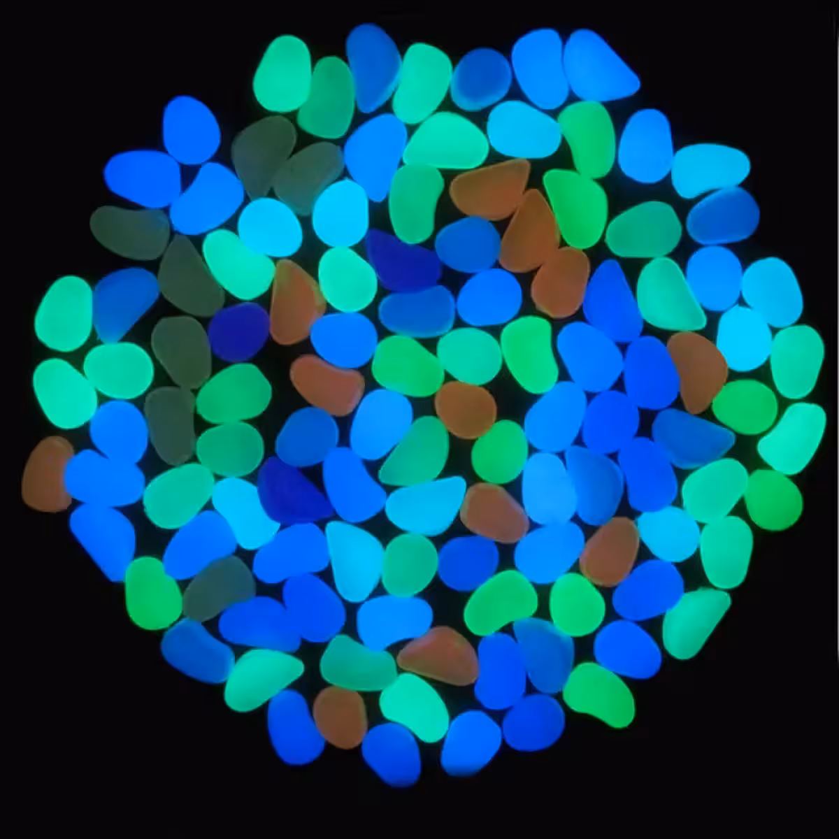 Fosforescerende decoratieve stenen voor tuinverlichting