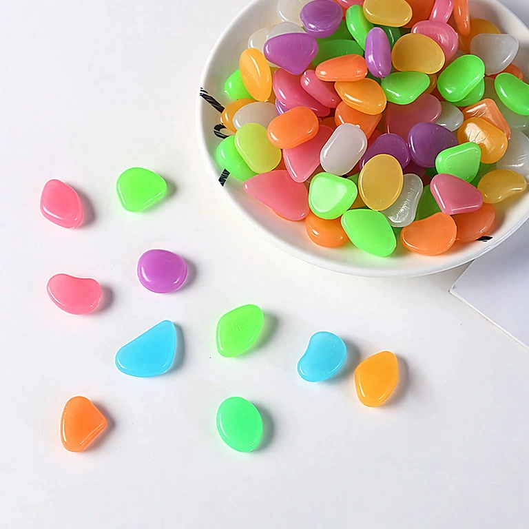 Set fosforescerende stenen 100 stuks Decoratief pakket van 100 fosforescerende stenen