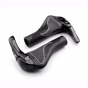 Ergonomische zwarte MTB stuurhandvatten met lock-on hoorns – voor fiets en elektrische scooter