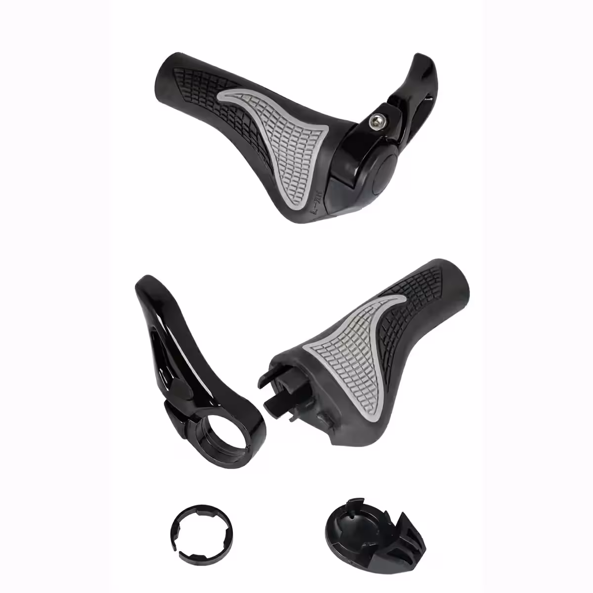 Handvatten voor mountainbike met uitsteeksels voor betere steun en controle