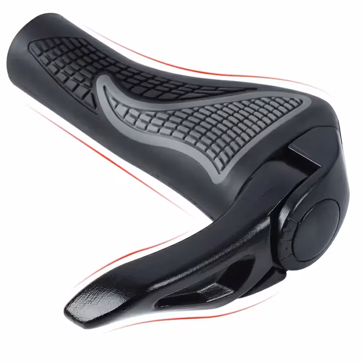 Zwarte handvatten met stevige grip en comfortabel design voor elk stuur