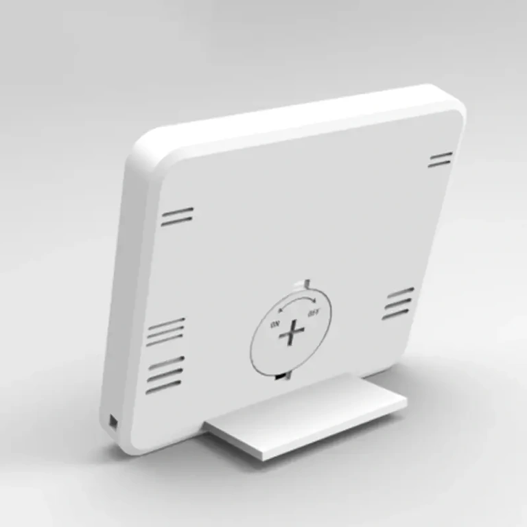 Digitale thermometer en hygrometer met compact wit design