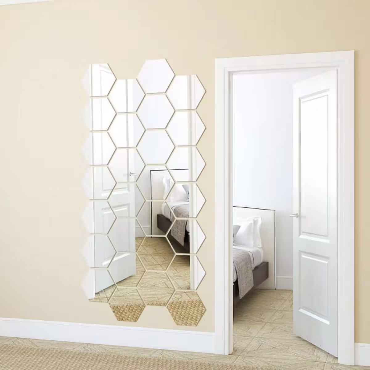 Acryl hexagon spiegels voor hedendaagse decoratie