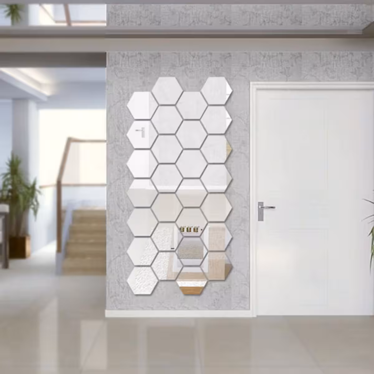Hexagon decoratieve spiegels voor creatieve wanddecoratie