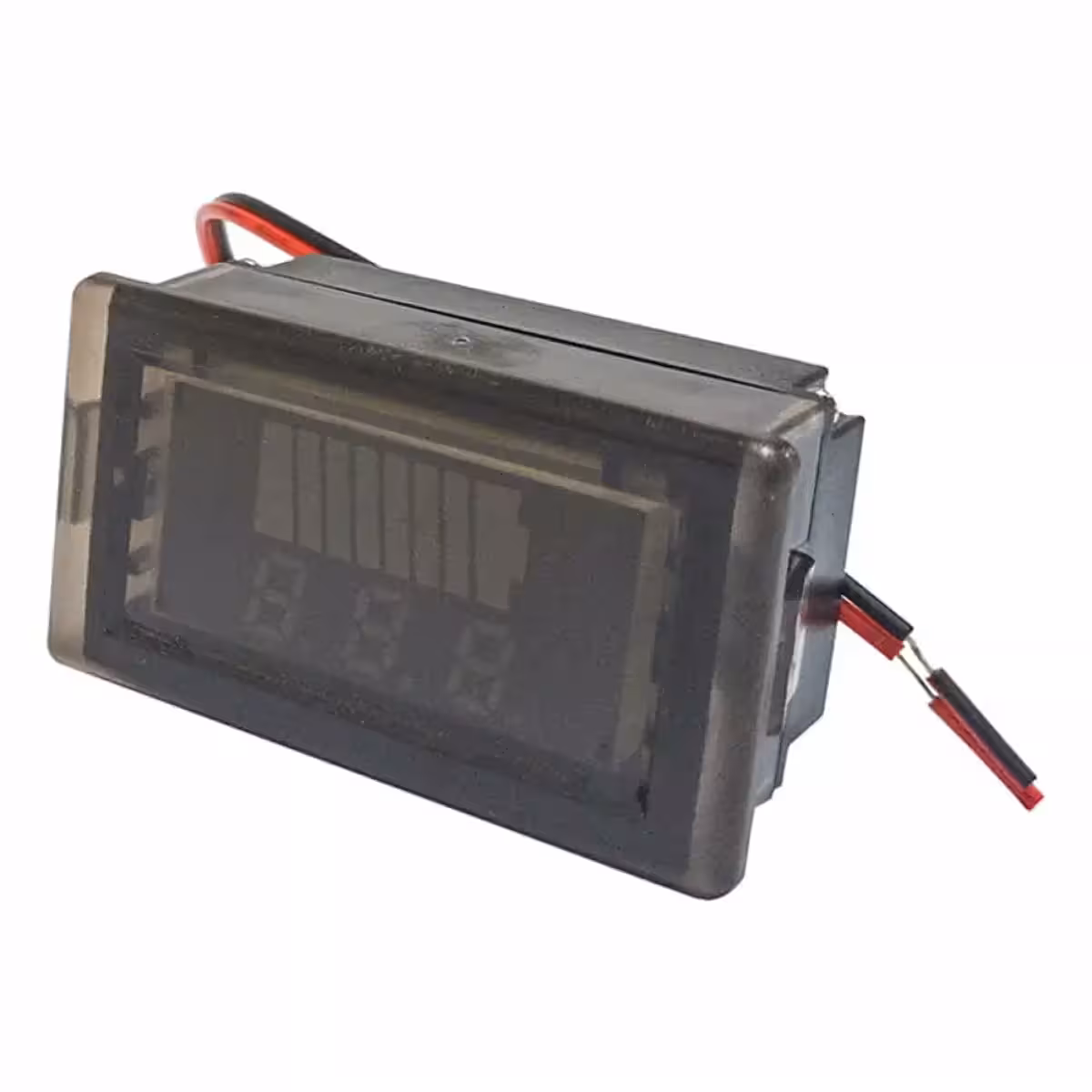 Blauw LED-display voor snelle controle van laadniveau