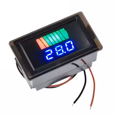 Batterijstatus indicator 12V–72V – LED voltmeter voor auto, motor, fiets, scooter