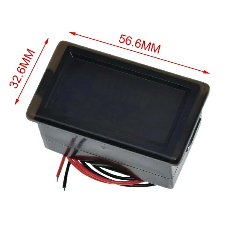 Waterdichte voltmeter voor batterijen 12V-72V Spanningsindicator voor auto, motor, fiets, scooter – waterdicht en compact