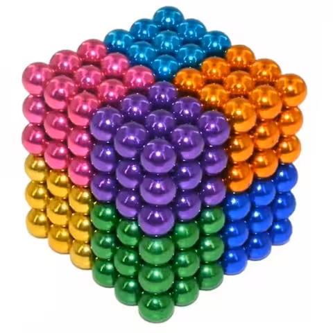 Neocube magnetische ballen 5mm – set van 216 kleurrijke stressballen, sterke magneten